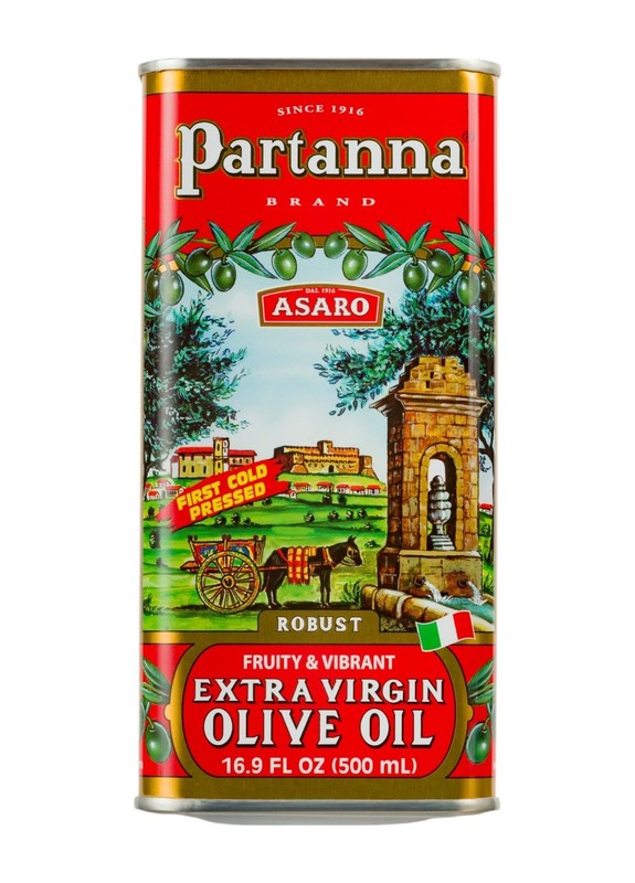 Partanna Robust Extra Virgin Olive Oil – Premium 16.9 fl oz, red