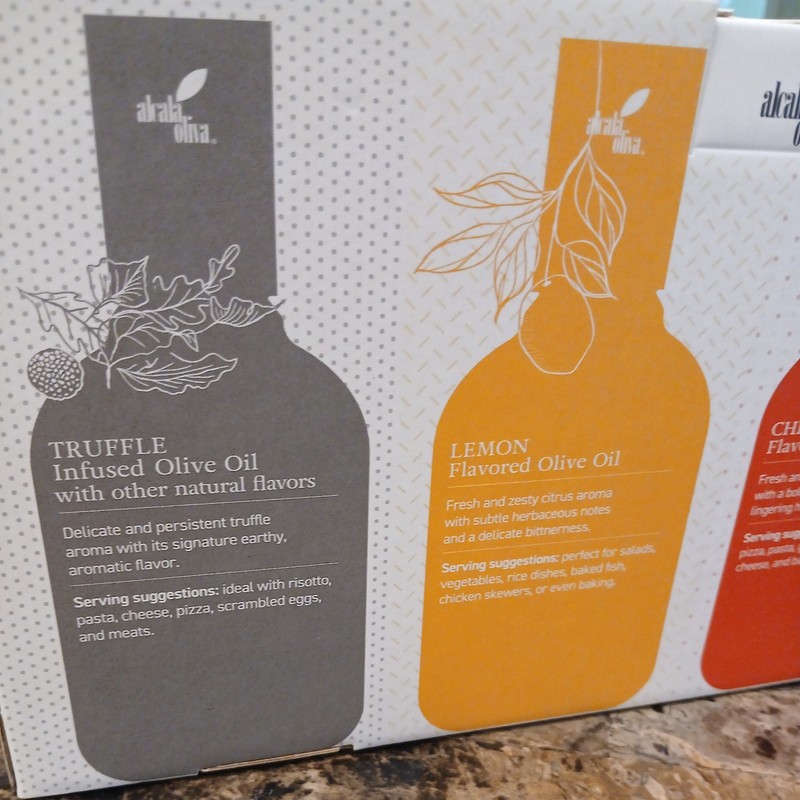 Alcala Oliva Flavored Olive Oils 4 Bottles 8.5Oz Each, Pack Of 4, New gallery