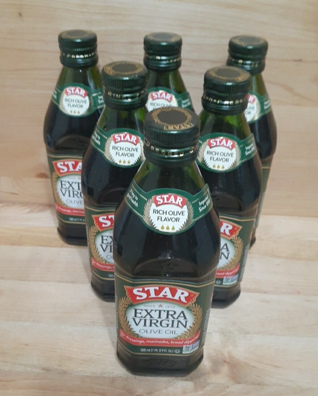 6 BOTTLES: Star IMPORTED Extra Virgin Olive Oil 16.9oz(500ml) NON GMO 2in1 spout