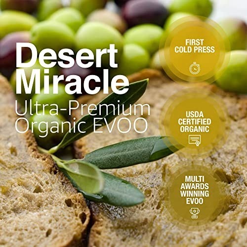 Organic Extra Virgin Olive Oil - Cold Pressed, High Polyphenols, 17 Fl Oz gallery