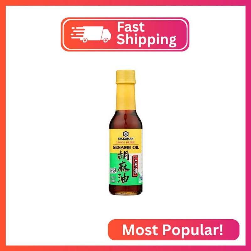 Kikkoman 100% Pure Sesame Oil (2 Pack, Total of 10fl.oz)