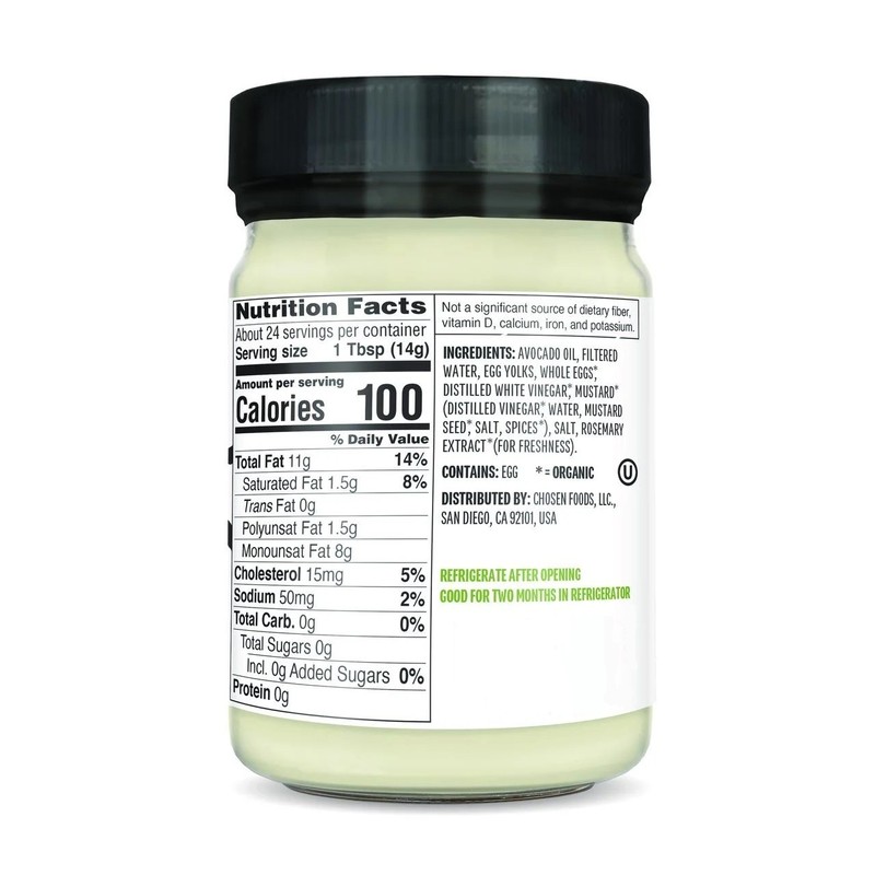 Chosen Foods Classic Mayo with 100% Pure Avocado Oil, 12 oz gallery