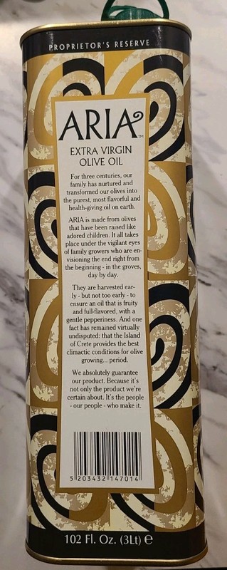 (Empty Can Only) Aria Greek Harvest Extra Virgin Olive Oil from West Crete 3 Ltr gallery