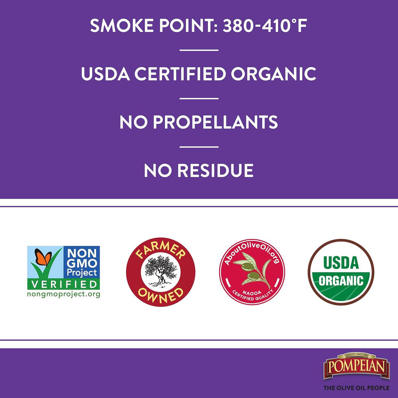 USDA Certified Organic Extra Virgin Olive Oil Non-Stick Cooking Spray, No Propel gallery