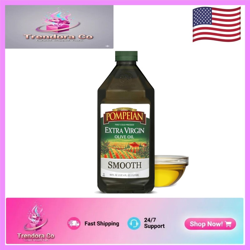 First Cold Pressed 68 Fl Oz Smooth Extra Virgin Olive Oil – Crafted From Farmers