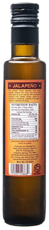 Jalapeno Infused Olive Oil - Cold Pressed Gourmet EVOO for Dressings & Marinades gallery