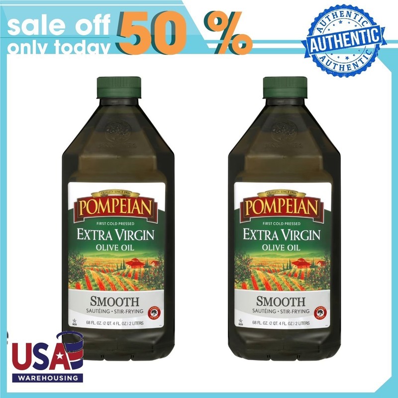 2 pack Pompeian Smooth Extra Virgin Olive Oil – 68 fl oz