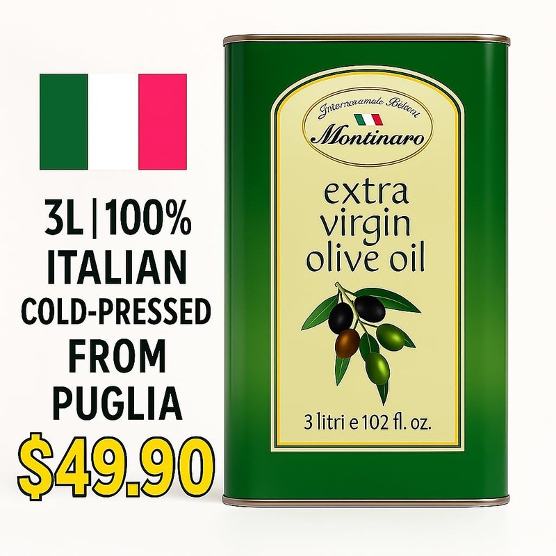Montinaro Italian Extra Virgin Olive Oil – 3 Liter 101 fl oz Tin – Cold-Press... gallery