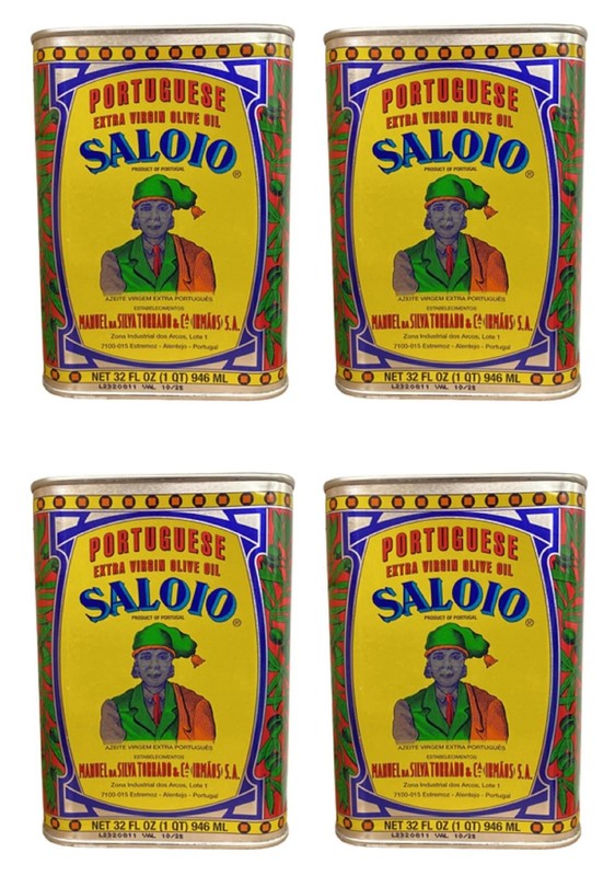 Saloio Portuguese Olive Oil (Pack of 4 x 946 Ml)