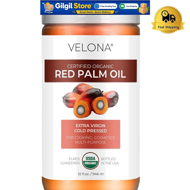 Cosmetic Grade Organic Red Palm Oil 32 Fl Oz – Nourish Skin & Hair Naturally