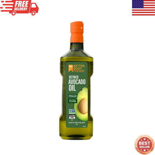 BetterBody Foods Avocado Oil Refined 33.8 fl oz 1 Liter Cooking Oil
