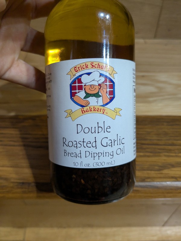 Erick Schat's Bakery Double Roasted Garlic Bread Dipping Oil 10 Oz Glass Bottle gallery
