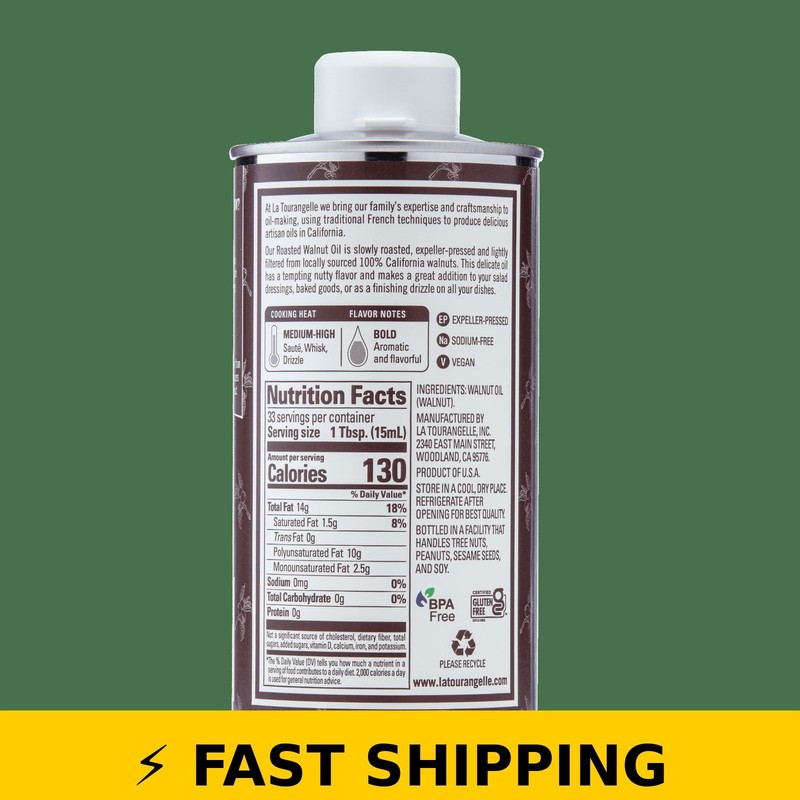 La Tourangelle Roasted Walnut Oil - 16.9 fl oz (500 ml) gallery