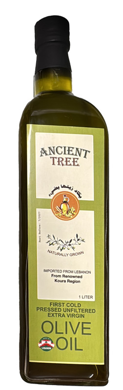 Ancient Tree Olive Oil Extra Virgin Cold Pressed, Unfiltered Imported Lebanon 1L