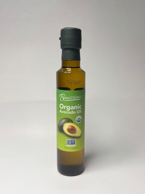 Benissimo 100% Pure Organic Avocado Oil, Cold Pressed, Allergen Free – 250ml