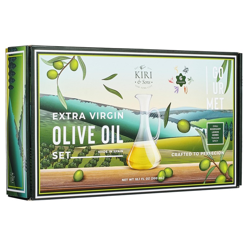 Kiri & Sons Olive Oil Gourmet Sampler Gift Set of 6 - Premium Extra-Virgin Bl... gallery