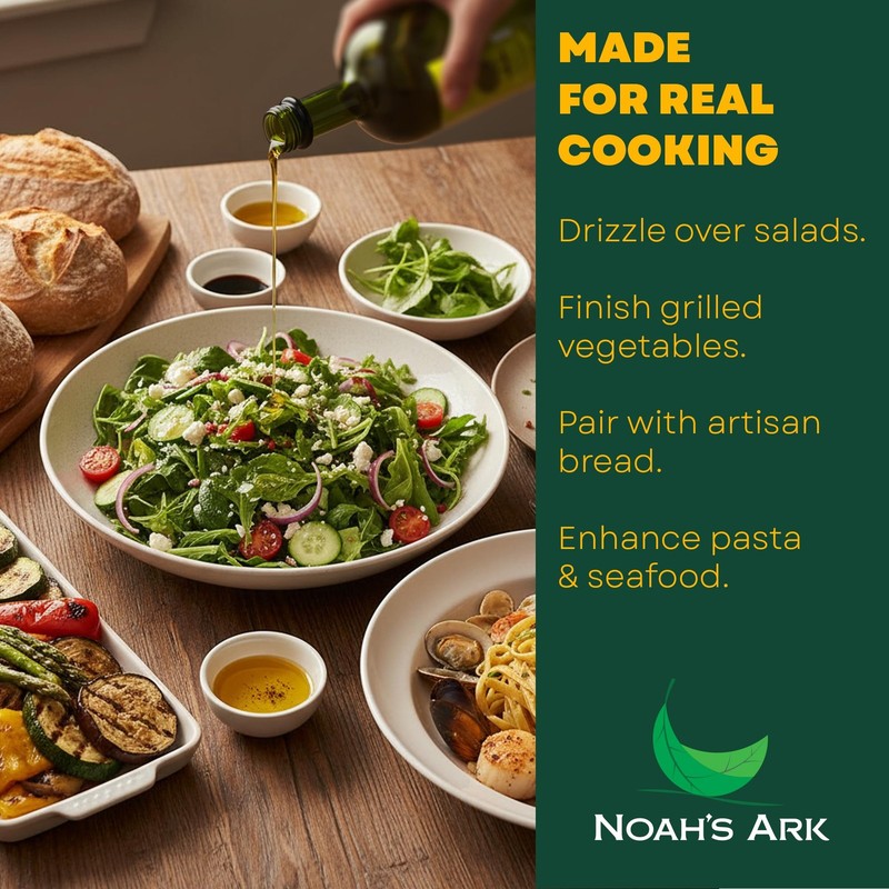 Noah's Ark Cold & Fresh Pressed Extra Virgin Olive Oil Handpicked Arbequina |... gallery