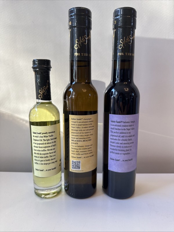 Salute Sante Set -Balsamic And Champagne Vinegar, White Truffle Grapeseed Oil gallery