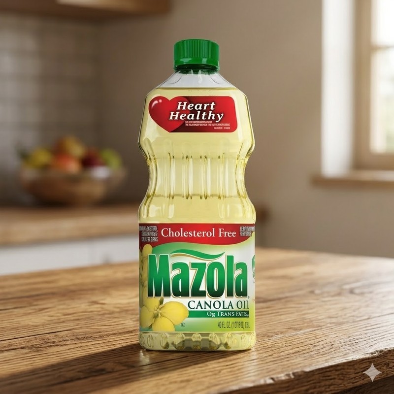 Mazola Canola Oil 40 fl oz Cooking Oil Cholesterol Free Heart Healthy