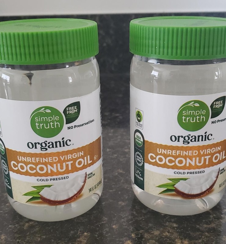 Simple Truth Organic Unrefined Virgin Cold Pressed Coconut Oil, 2 containers