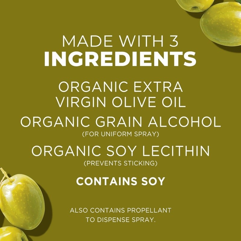 Organic Extra Virgin Olive Oil Cooking Spray Non-GMO 3 Pack 5oz Cold Pressed New gallery