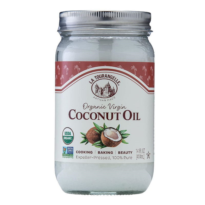 Aceite de coco virgen orgánico 14 fl oz, Aceite de coco orgánico, ideal cocinar