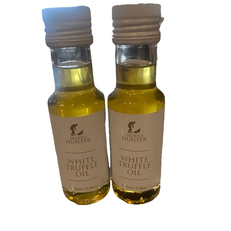 Two Bottles (x2) Truffle huntter White Truffle Oil 3.38Oz Each