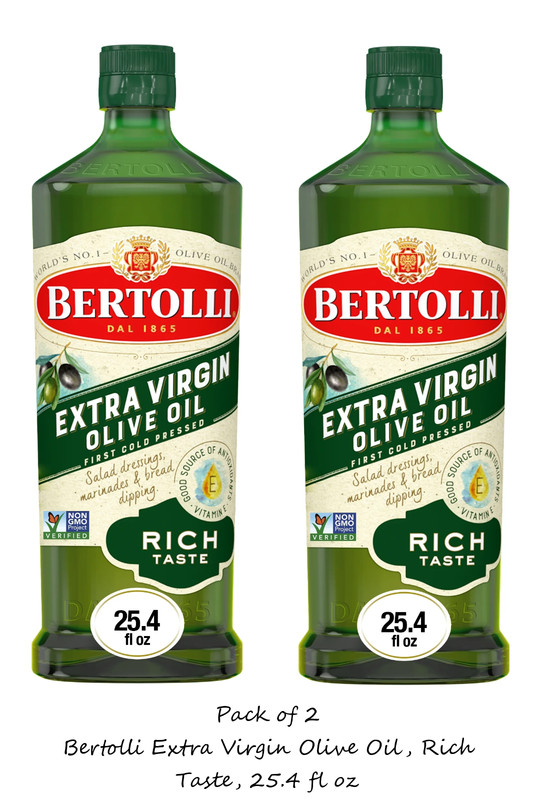 Bertolli Extra Virgin Olive Oil, Rich Taste, 25.4 fl oz (2 Pack)