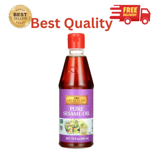 Lee Kum Kee Pure Sesame Oil 15 oz 100% Pure Toasted Sesame Seed Oil