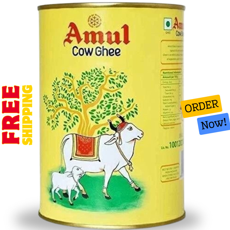 Amul Cow Ghee 1 KG Tin (905 g) Cooking Oil Ghee Healthy Clarified Butter