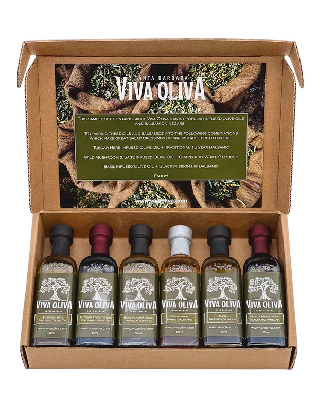 Six 60ml 2oz Variety Gift Set – Premium Flavored Extra Virgin Olive Oils Tusc…