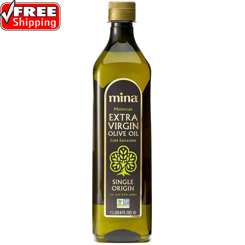 Moroccan Olive Oil Extra Virgin 33.8 Fl Oz, New Harvest, Polyphenol Rich Olive O