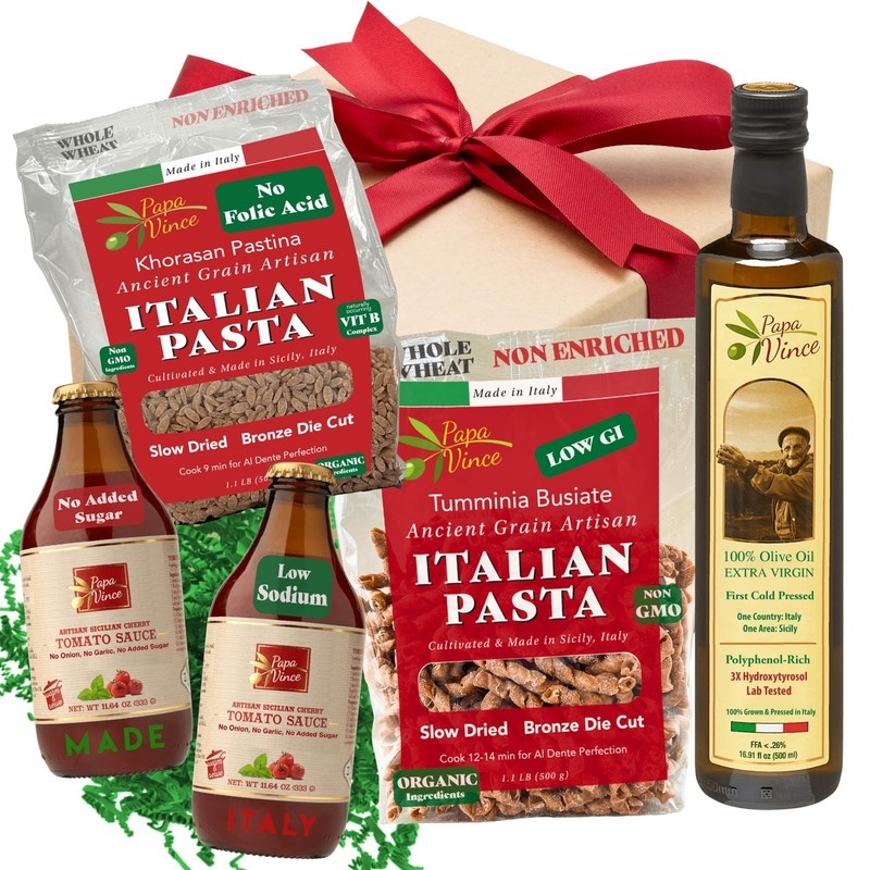 Papa Vince Italian Gourmet Gift Basket Organic Ingredients gallery