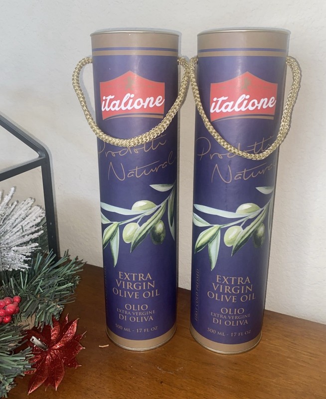 NEW italione Extra Virgin Olive Oil First Pressed, 17oz, BB June 2028, Lot of 2