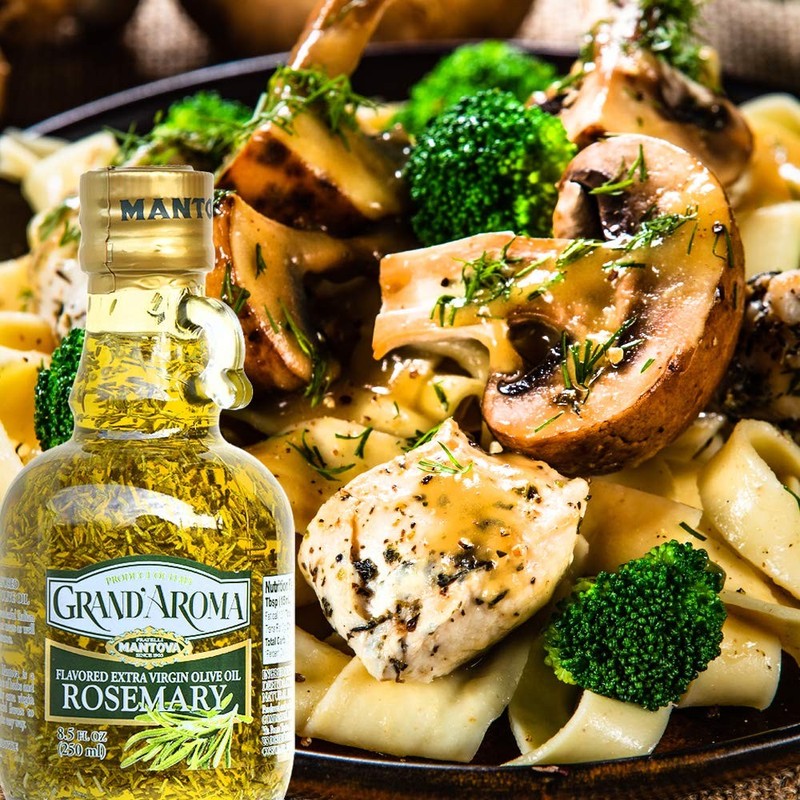 Mantova Extra Virgin Olive Oil Rosemary Infused 8.5 Fl Oz Natural Flavor gallery