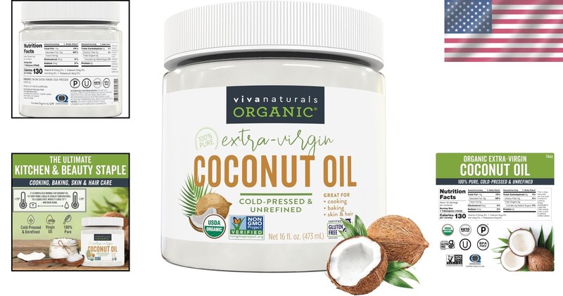 Aceite De Coco Organico Extra Virgen Para Cabello Piel Comestible Natural Virgin gallery