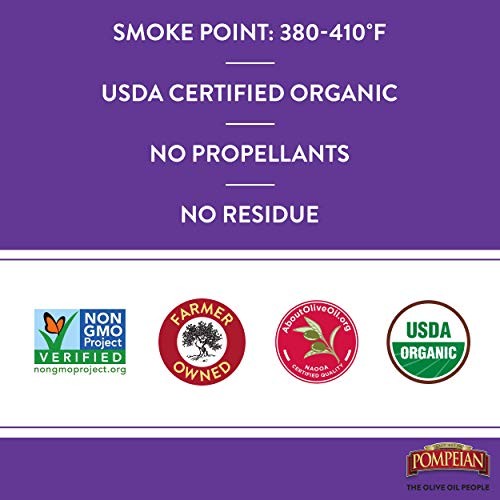 Pompeian USDA Organic Extra Virgin Olive Oil Non-Stick Cooking Spray, gallery