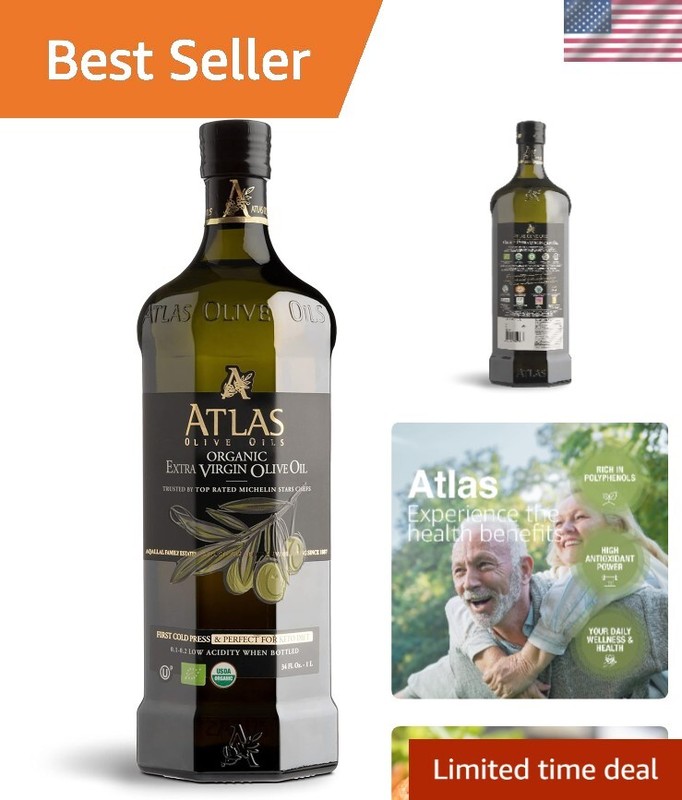 Atlas 1 LT Gourmet Olive Oil – Pure, Organic & Cold-Pressed for Luxurious Flavor