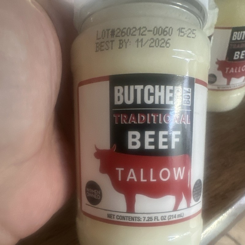 Butcher Box Traditional Beef Tallow, Cooking & Serving Oil, 214 mL Jar, 11/2026 gallery