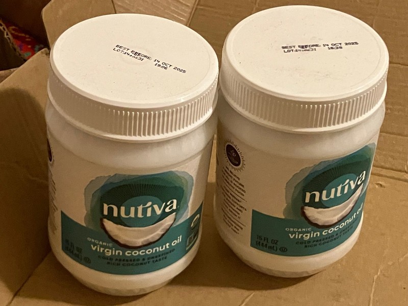 2 pack Nutiva Organic Superfood Coconut Oil Virgin 14 fl oz