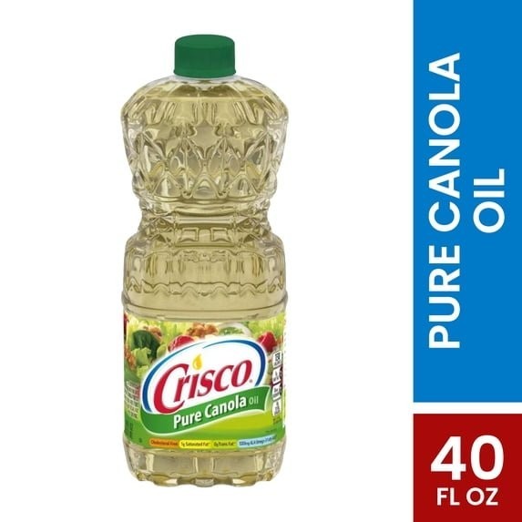 Crisco Pure Canola Oil 40 fl oz Cooking Oil for Frying Baking & Cooking