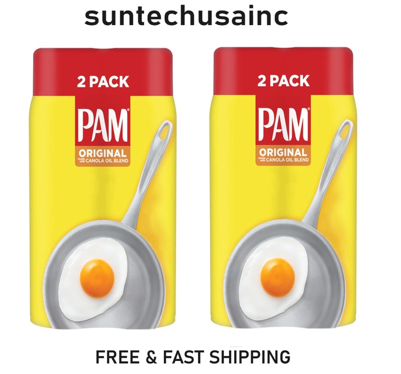 (4 Pack) PAM Original Cooking Spray, Canola Oil Nonstick Cooking & Baking Spray