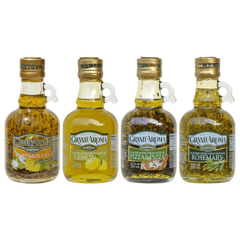 Mantova Grand’Aroma Flavored Extra Virgin Olive Oils, Variety Gift Set, 8.5…