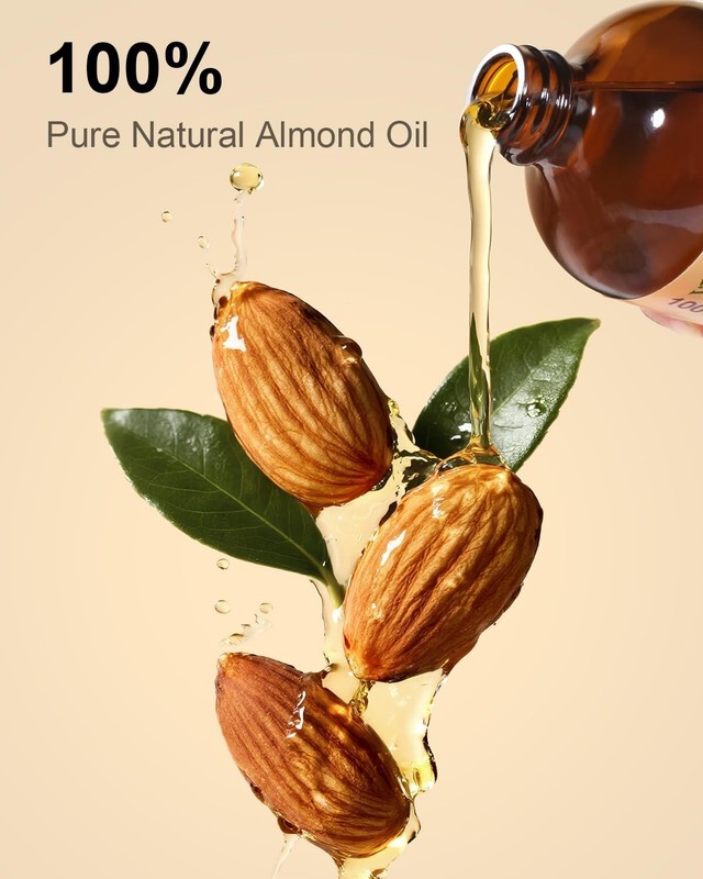 Organic Almond Oil 16oz – Pure Cold Pressed USDA Oil for Skin & Hair gallery