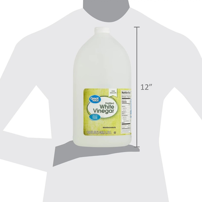 GREAT VALUE Distilled White Vinegar - JUMBO: 128 Oz. - For Cooking & Cleaning! gallery