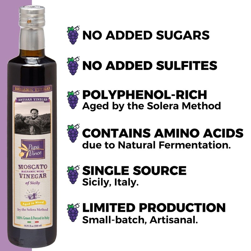 Papa Vince Extra Virgin Olive Oil Balsamic Set - EVOO First Cold Pressed Dec gallery