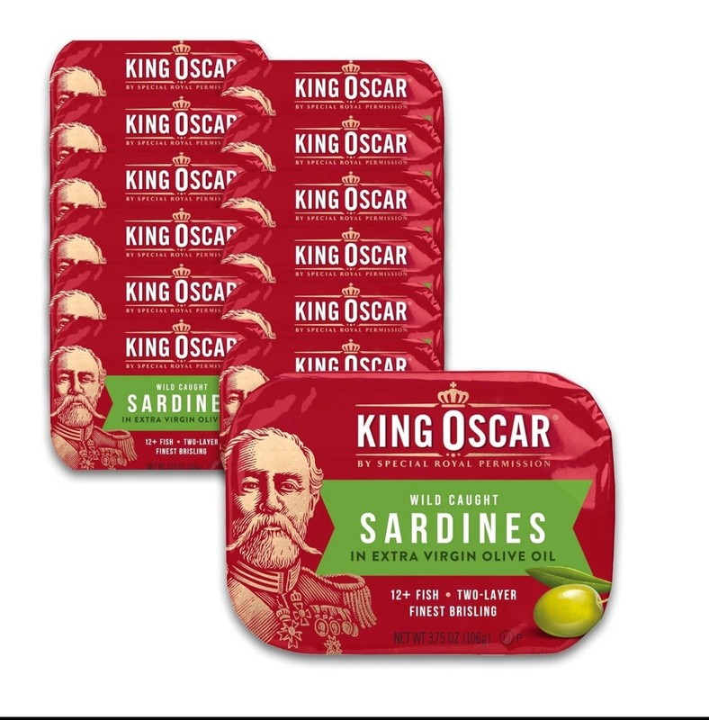 Sardines Extra Virgin Olive Oil, 3.75-Ounce Cans (Pack of 12) Exp. 2031