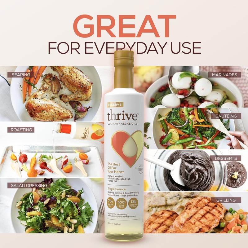 Thrive Cooking Oil - Reserve Pure Algae Oil, Heart and Health-16.9 fl oz, 1 Pack gallery