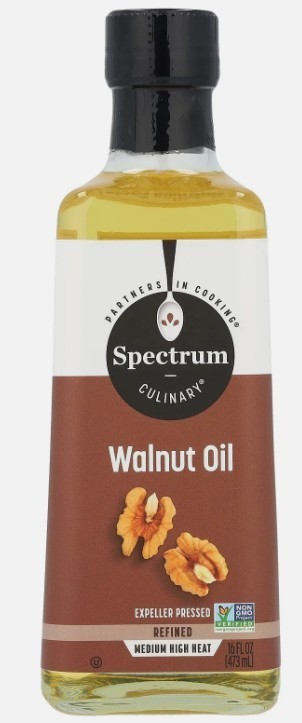 Spectrum Culinary Walnut Oil, Expeller Pressed, Refined, 16 fl oz (473 ml)