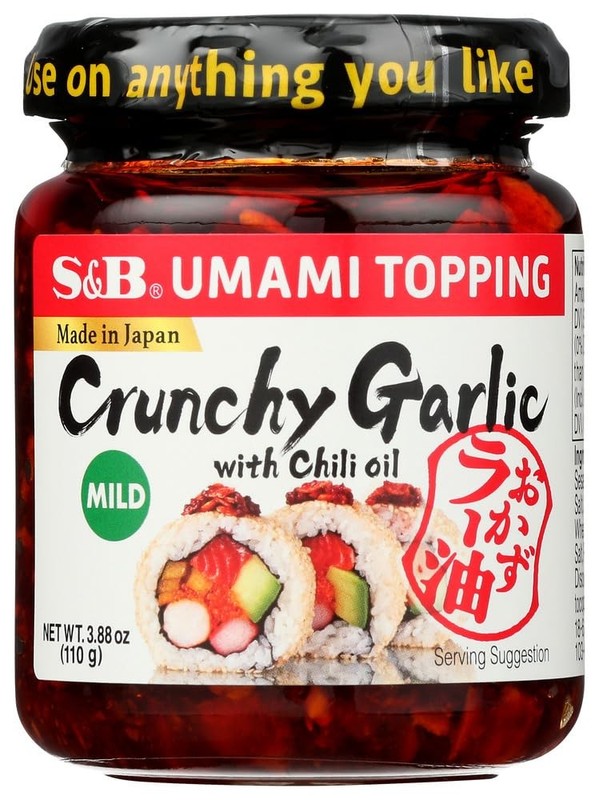 Chili Oil with Crunchy Garlic Topping 3.9 Ounce (Pack of 3)